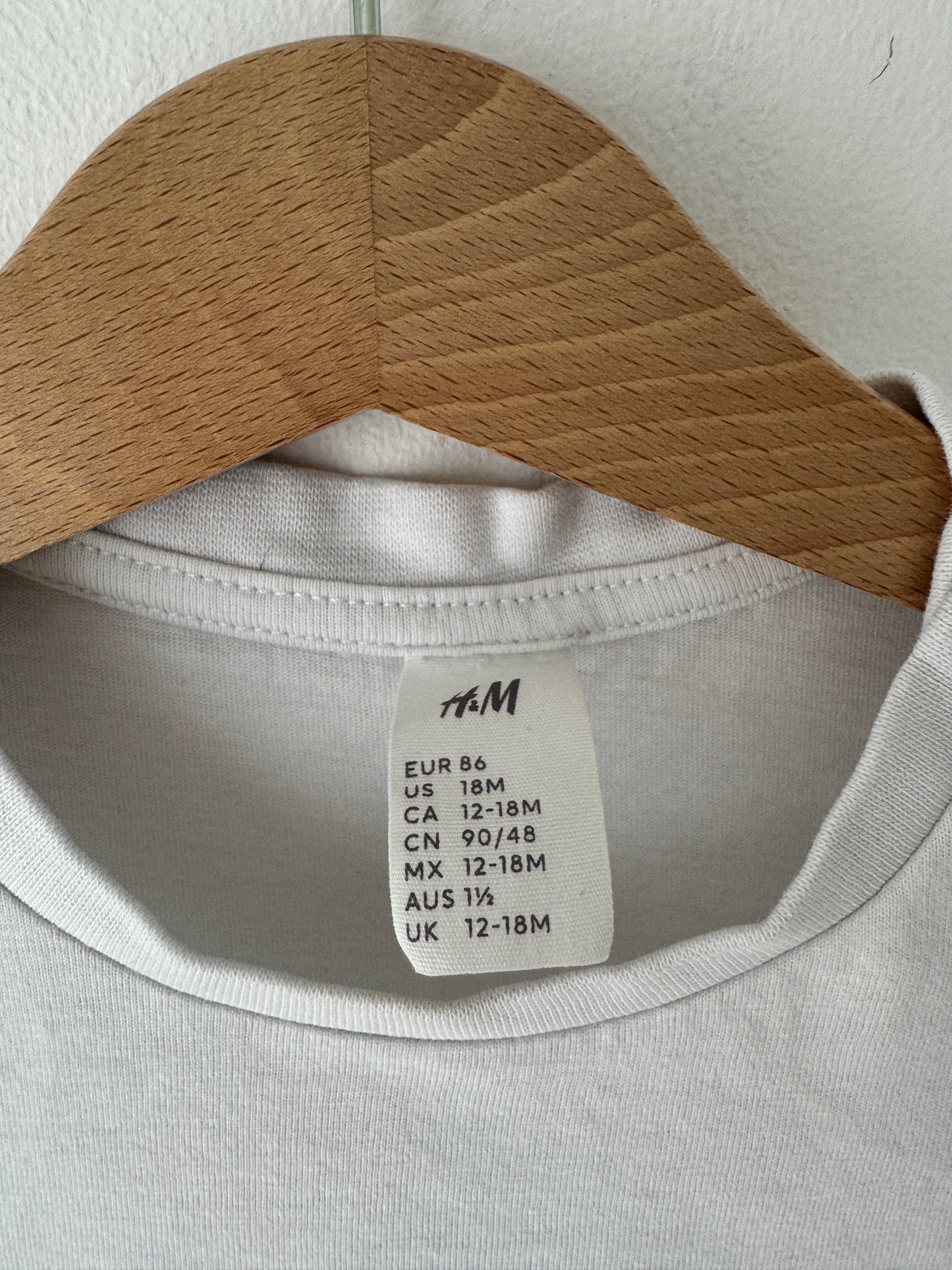 Upcycled Tomato T-shirt White 12-18 months