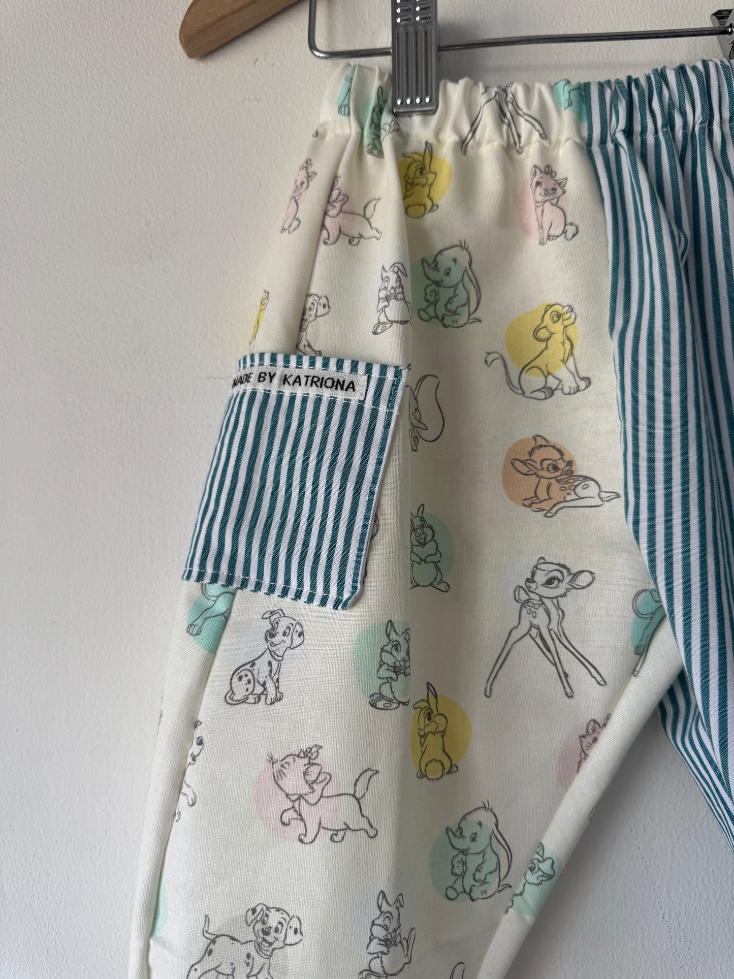 Disney/Striped Barrel Leg Pants 1-2 years