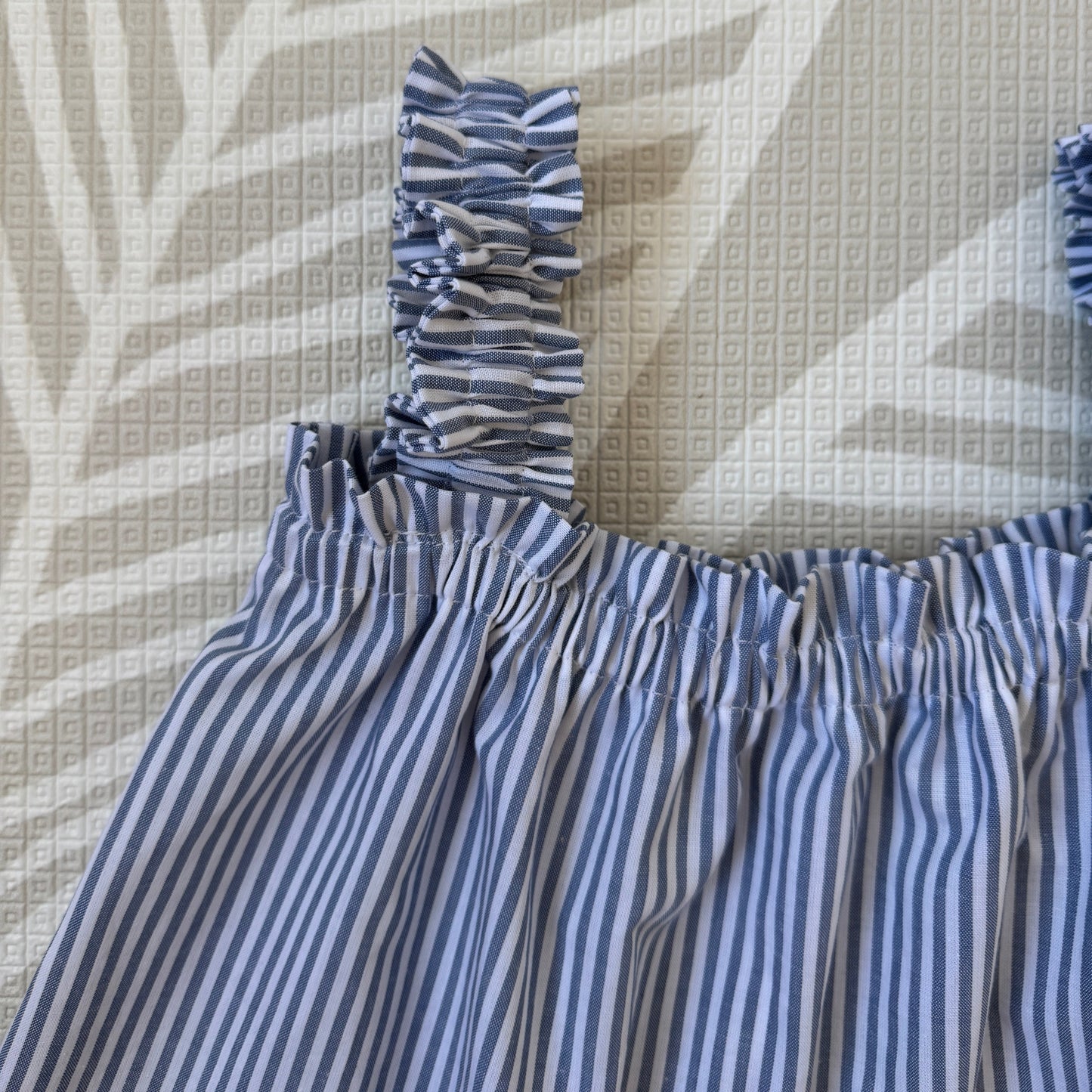 Blue Striped Ruffle Cami 2-3 years