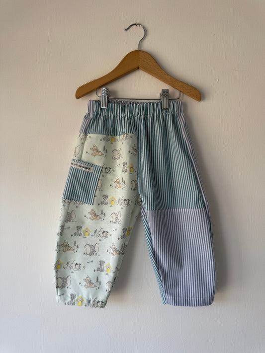 Disney/Patchwork Barrel Leg Pants 3-4 years