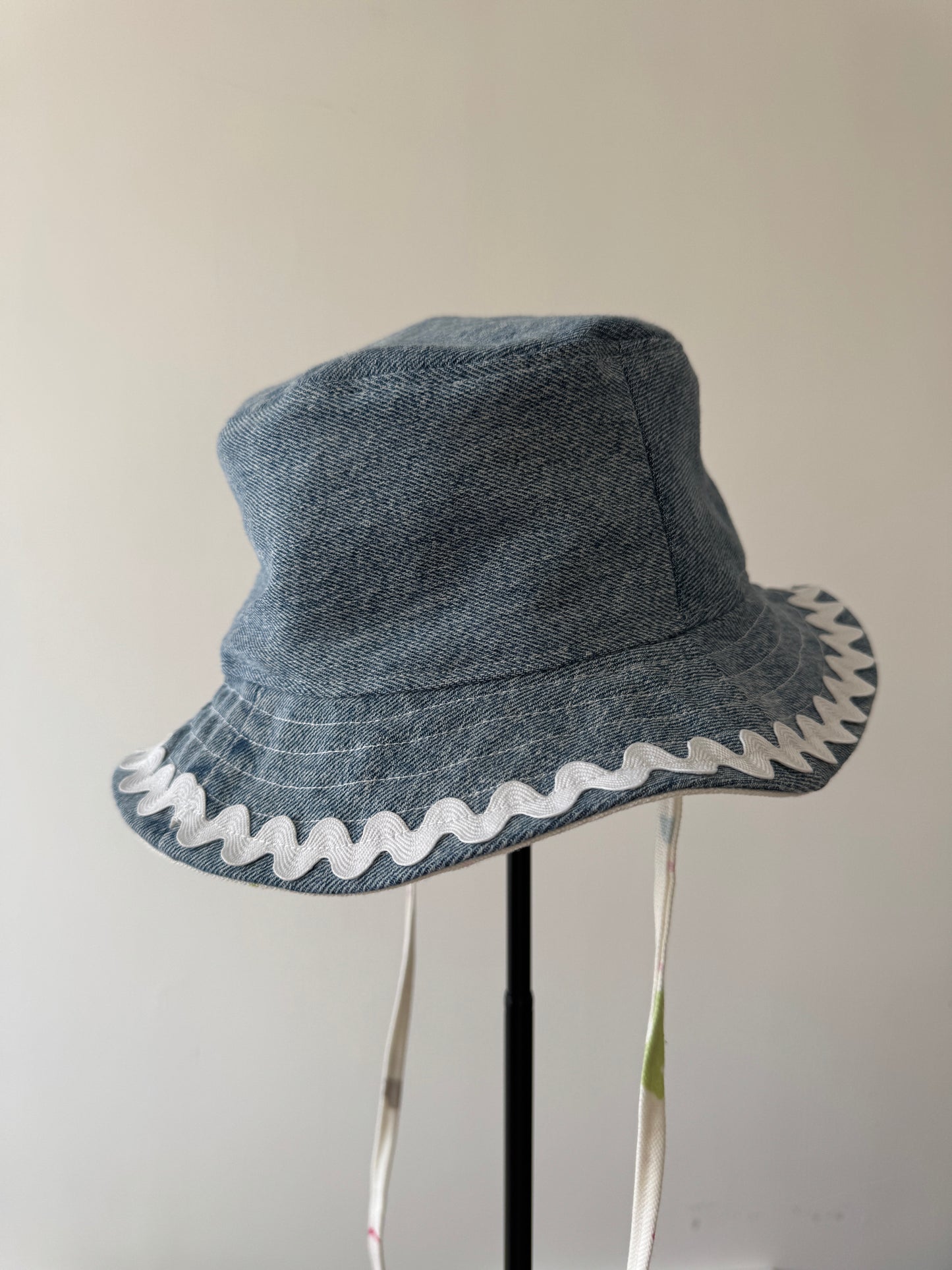 Denim & Dog Print Reversible Bucket Hat (5-10 years)