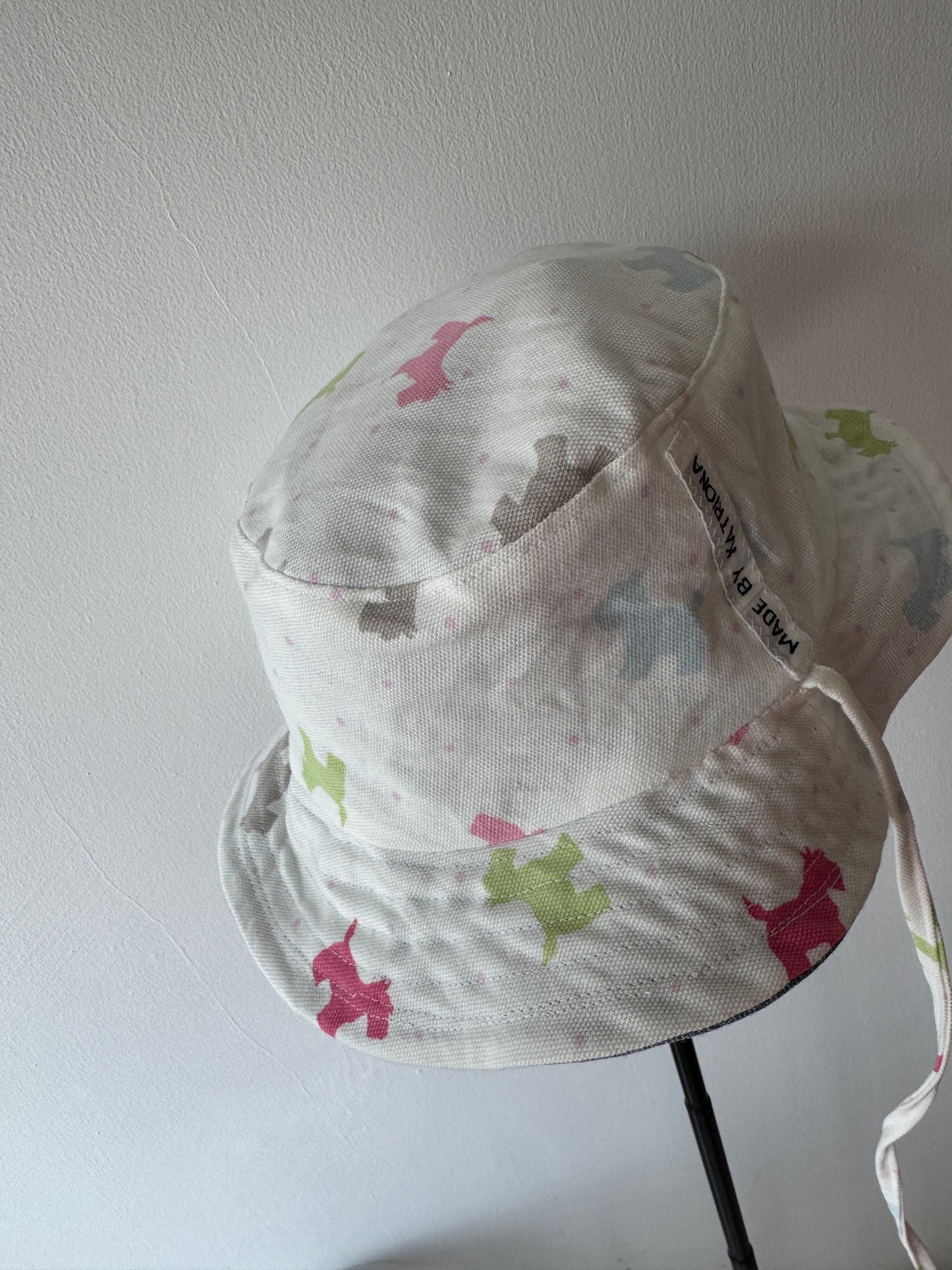Denim & Dog Print Reversible Bucket Hat (5-10 years)