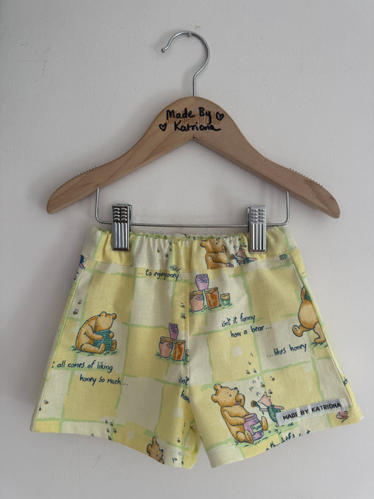 Winnie the Pooh patch shorts (multiple sizes)